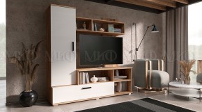 МИНИ Стенка (1500) ЛДСП (Белый глянец/дуб крафт) в Нытве - nytva.mebel24.online | фото