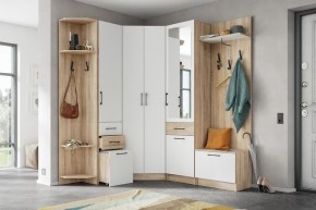 Модульная прихожая Денвер Дуб сонома/Белый в Нытве - nytva.mebel24.online | фото 2