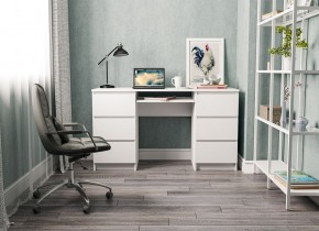 МОРИ МС-2 Стол 6 ящиков (белый) в Нытве - nytva.mebel24.online | фото