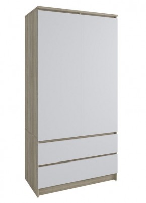 МОРИ МШ 900.1 Шкаф с 2-мя дв. и 2-мя ящ. (Дуб Сонома/Белый) в Нытве - nytva.mebel24.online | фото 1