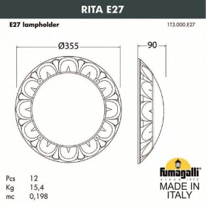 Накладной светильник Fumagalli Rita 1T3.000.000.AYE27 в Нытве - nytva.mebel24.online | фото 2