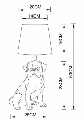 Настольная лампа декоративная Arte Lamp Bobby A1512LT-1WH в Нытве - nytva.mebel24.online | фото 2