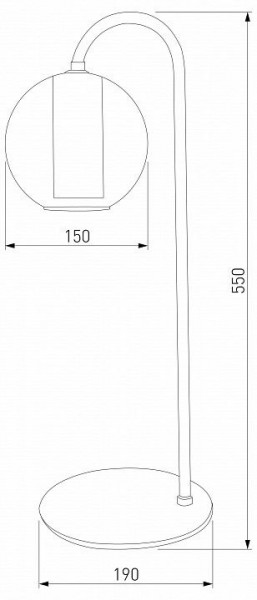 Настольная лампа декоративная Eurosvet Cobble 80508/1 дымчатый в Нытве - nytva.mebel24.online | фото 2