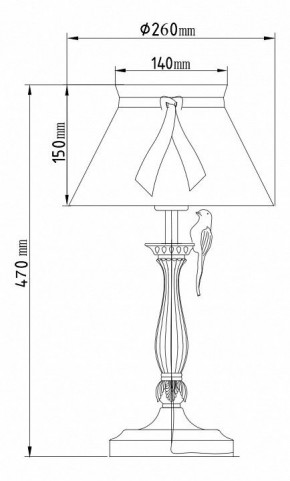 Настольная лампа декоративная Maytoni Bird ARM013-11-W в Нытве - nytva.mebel24.online | фото 5