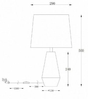 Настольная лампа декоративная Maytoni Calvin Table Z181-TL-01-B в Нытве - nytva.mebel24.online | фото 2
