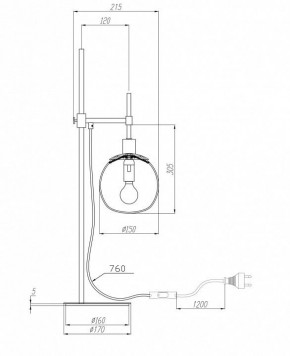 Настольная лампа декоративная Maytoni Erich MOD221-TL-01-G в Нытве - nytva.mebel24.online | фото 3