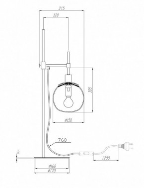 Настольная лампа декоративная Maytoni Erich MOD221-TL-01-N в Нытве - nytva.mebel24.online | фото 3