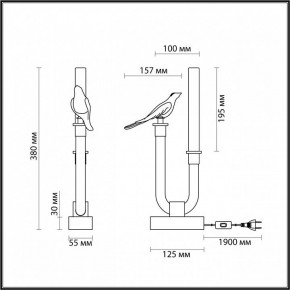 Настольная лампа декоративная Odeon Light Lark 5431/2TL в Нытве - nytva.mebel24.online | фото 4