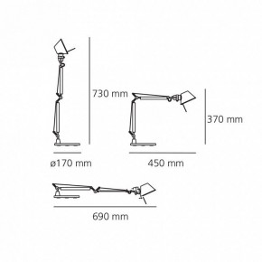 Настольная лампа офисная Artemide  0011860A в Нытве - nytva.mebel24.online | фото