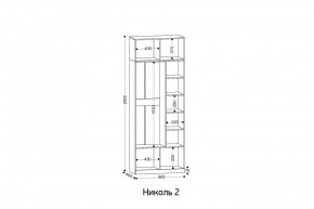 НИКОЛЬ 2 шкаф 2-х створчатый в Нытве - nytva.mebel24.online | фото 3