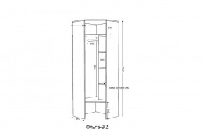 ОЛЬГА 9.2 Шкаф угловой с зеркалом в Нытве - nytva.mebel24.online | фото 2