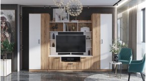 ПАЛЕРМО Гостиная (Дуб вотан/Белый) в Нытве - nytva.mebel24.online | фото 1