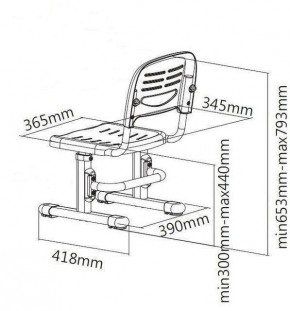 Парта-трансофрмер Amare II Blue + ящик + SST3 Blue в Нытве - nytva.mebel24.online | фото 8