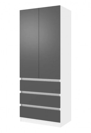 ПАРУС Шкаф 2-х ств. 800 (белый/графит) в Нытве - nytva.mebel24.online | фото
