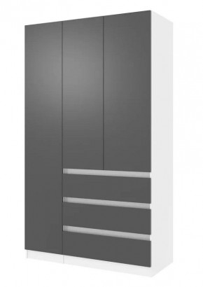 ПАРУС Шкаф 3х- ств. 1200 (белый/графит) в Нытве - nytva.mebel24.online | фото