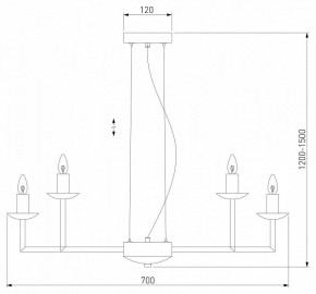 Подвесная люстра Eurosvet Cariso 60150/10 хром в Нытве - nytva.mebel24.online | фото 5