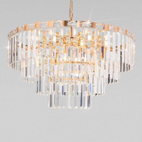Подвесная люстра Eurosvet Elegante 10130/10 золото/прозрачный хрусталь Strotskis в Нытве - nytva.mebel24.online | фото