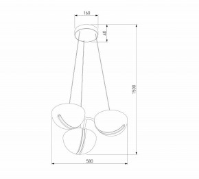 Подвесная люстра Eurosvet Emisfero 50083/3 LED золото в Нытве - nytva.mebel24.online | фото 6