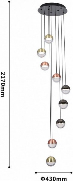 Подвесная люстра Favourite Luna 4371-9P в Нытве - nytva.mebel24.online | фото 5