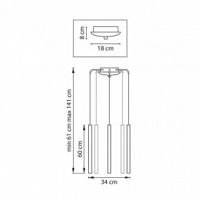 Подвесная люстра Lightstar Tubo L5T747343 в Нытве - nytva.mebel24.online | фото 3