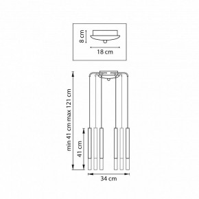 Подвесная люстра Lightstar Tubo L8T747133 в Нытве - nytva.mebel24.online | фото 3