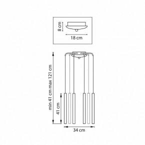 Подвесная люстра Lightstar Tubo L8T747247 в Нытве - nytva.mebel24.online | фото 3
