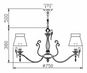 Подвесная люстра Maytoni Bird ARM013-08-W в Нытве - nytva.mebel24.online | фото 5