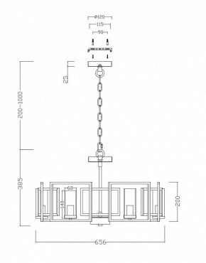 Подвесная люстра Maytoni Bowi H009PL-06G в Нытве - nytva.mebel24.online | фото 4