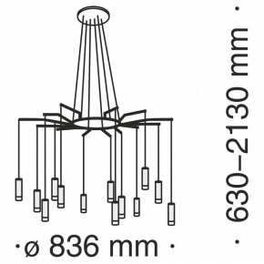 Подвесная люстра Maytoni Davida MOD035PL-12B в Нытве - nytva.mebel24.online | фото 6