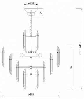 Подвесная люстра Maytoni Flare DIA200PL-06G в Нытве - nytva.mebel24.online | фото 7