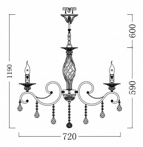 Подвесная люстра Maytoni Grace ARM247-08-G в Нытве - nytva.mebel24.online | фото 4
