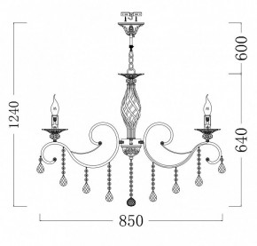 Подвесная люстра Maytoni Grace RC247-PL-10-R в Нытве - nytva.mebel24.online | фото 6