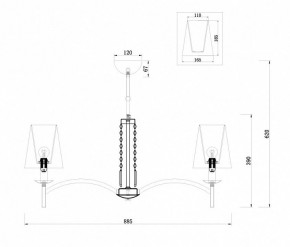 Подвесная люстра Maytoni Krona MOD076PL-06N в Нытве - nytva.mebel24.online | фото 3