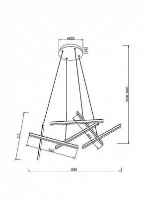 Подвесная люстра Maytoni Line MOD016PL-L80WK в Нытве - nytva.mebel24.online | фото 4