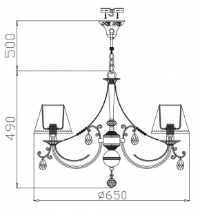 Подвесная люстра Maytoni Soffia RC093-PL-06-R в Нытве - nytva.mebel24.online | фото 4