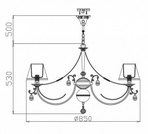 Подвесная люстра Maytoni Soffia RC093-PL-08-R в Нытве - nytva.mebel24.online | фото 5