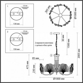 Подвесная люстра Odeon Light Ventaglio 4870/7 в Нытве - nytva.mebel24.online | фото 6