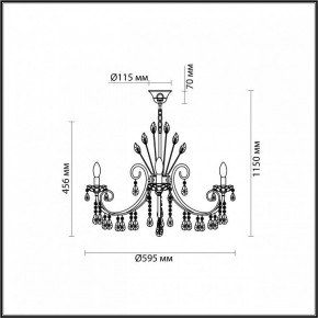 Подвесная люстра Odeon Light Versia 4977/6 в Нытве - nytva.mebel24.online | фото 5