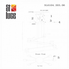 Подвесная люстра ST-Luce Montecelio SL6104.203.06 в Нытве - nytva.mebel24.online | фото 4