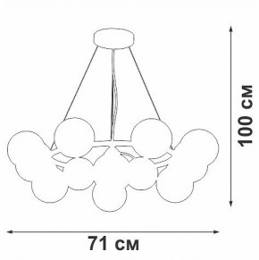 Подвесная люстра Vitaluce V48410 V48410-8/12S в Нытве - nytva.mebel24.online | фото 3
