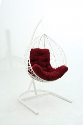 Подвесное кресло Бароло (белый/бордо) в Нытве - nytva.mebel24.online | фото
