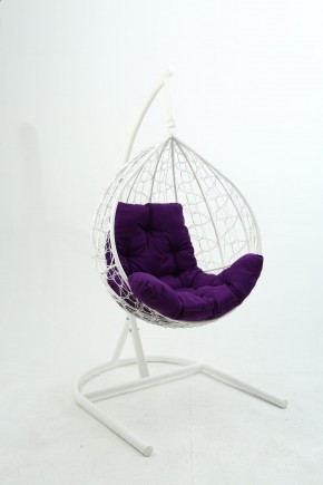 Подвесное кресло Бароло (белый/фиолетовый) в Нытве - nytva.mebel24.online | фото