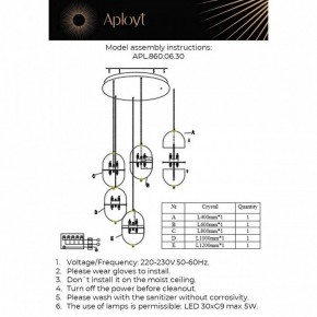 Подвесной светильник Aployt Ludovica APL.860.06.30 в Нытве - nytva.mebel24.online | фото 13