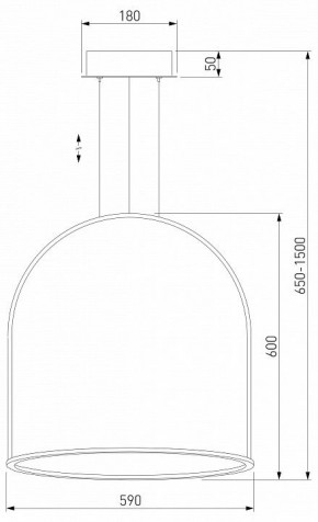 Подвесной светильник Eurosvet Over 90323/1 черный в Нытве - nytva.mebel24.online | фото 3