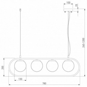 Подвесной светильник Eurosvet Ringo 50089/4 хром в Нытве - nytva.mebel24.online | фото 3