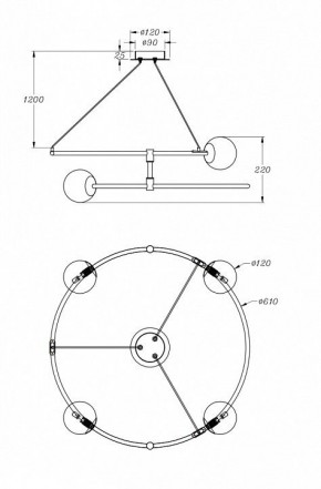 Подвесной светильник Maytoni Balance MOD317PL-04B в Нытве - nytva.mebel24.online | фото 4