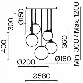 Подвесной светильник Maytoni Basic form MOD321PL-05W в Нытве - nytva.mebel24.online | фото 5
