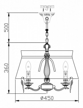 Подвесной светильник Maytoni Bird ARM013-33-W в Нытве - nytva.mebel24.online | фото 3