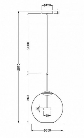 Подвесной светильник Maytoni Cometa MOD056PL-L12G3K в Нытве - nytva.mebel24.online | фото 3