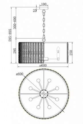 Подвесной светильник Maytoni Facet MOD094PL-08G в Нытве - nytva.mebel24.online | фото 3